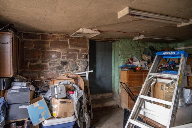 misc room with concrete flooring