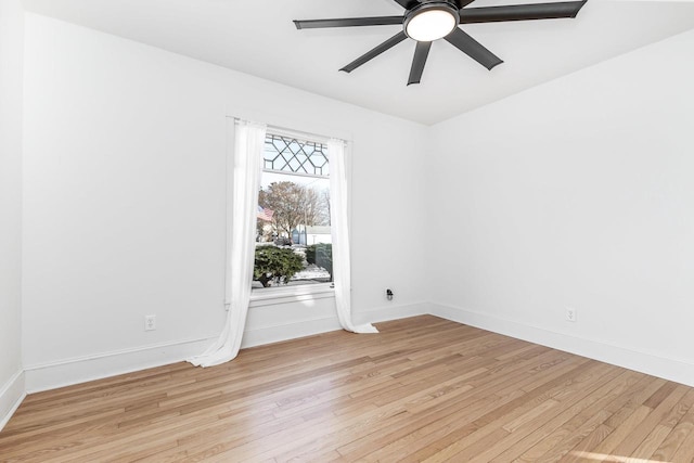 616 Elk St, Sabula, IA 52070 - spare room with ceiling fan and light hardwood / wood-style flooring