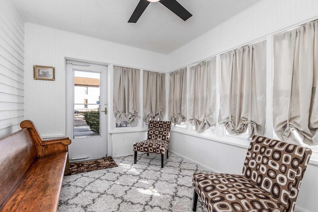 616 Elk St, Sabula, IA 52070 - sitting room featuring ceiling fan