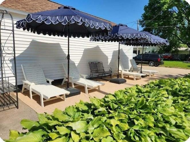 616 Elk St, Sabula, IA 52070 - rear view of property featuring a patio