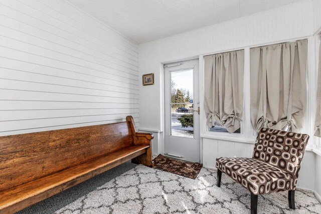 616 Elk St, Sabula, IA 52070 - sitting room with wooden walls