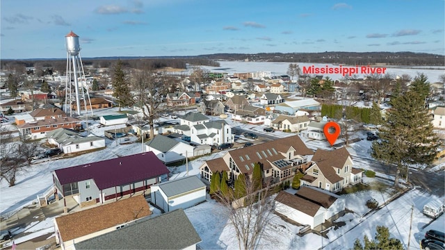616 Elk St, Sabula, IA 52070 - view of snowy aerial view