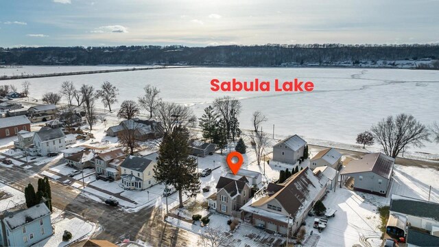 616 Elk St, Sabula, IA 52070 - view of snowy aerial view