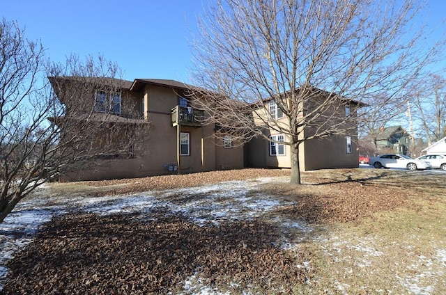 view of snowy exterior