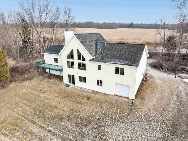 bird's eye view featuring a rural view