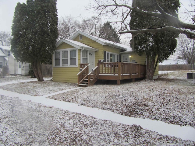 bungalow with a deck