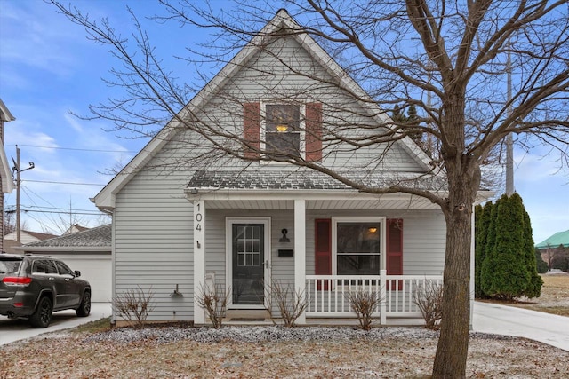 front of property with a garage