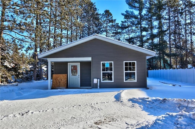 view of front of home