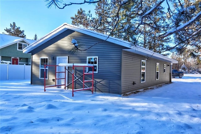 10274 Olker Rd, Hayward, WI 54843 - view of snow covered rear of property