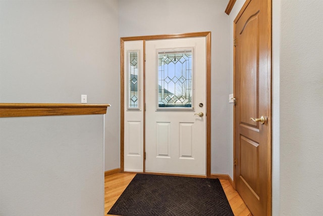 entryway featuring light wood-type flooring