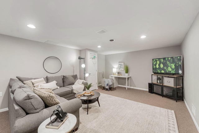 view of carpeted living room