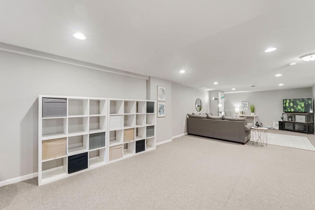 view of carpeted living room