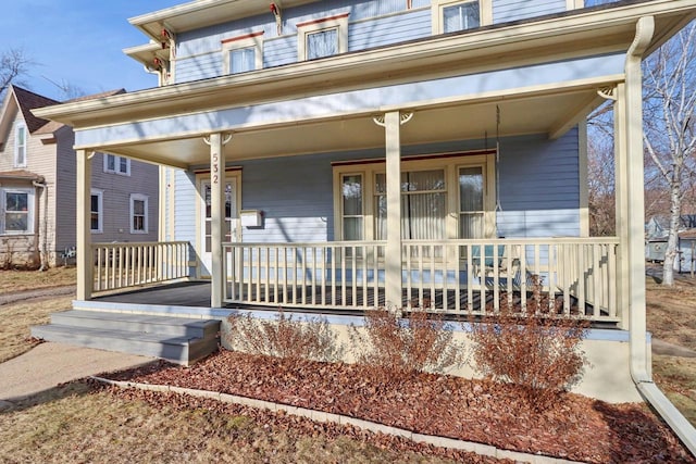 view of front of home featuring a porch