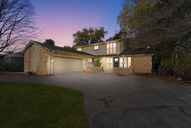 view of property featuring a garage