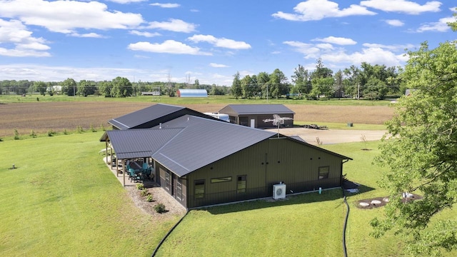 aerial view featuring a rural view