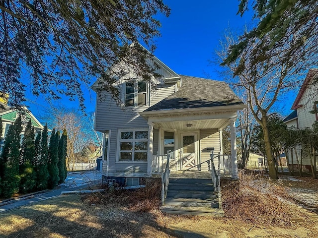 view of front of home with a porch