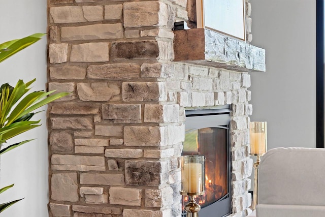 879 Cygnet Ct, Menasha, WI 54952 - detailed view of a stone fireplace