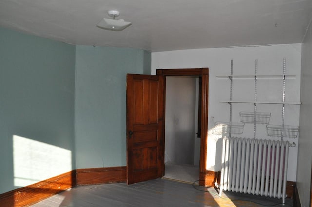 empty room with radiator heating unit