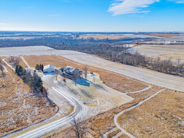 bird's eye view featuring a rural view