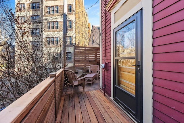 view of wooden terrace