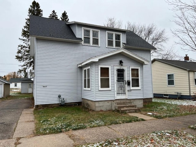 view of bungalow-style home