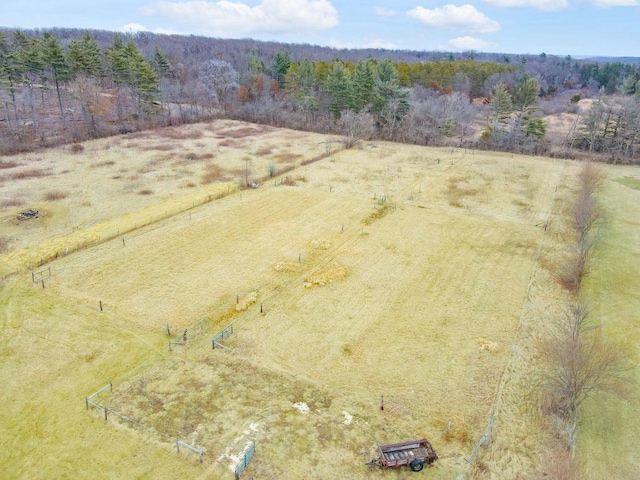 bird's eye view with a rural view