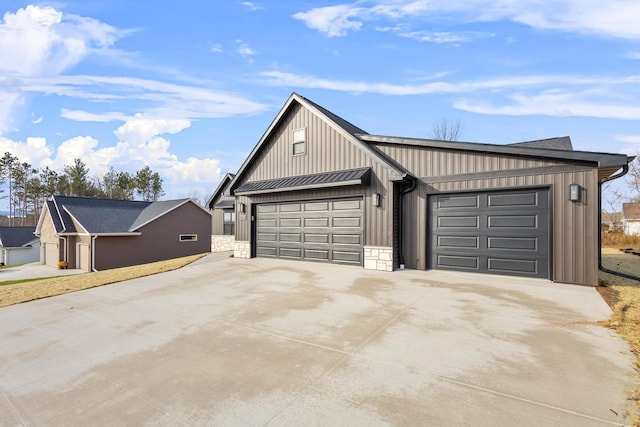 exterior space featuring a garage