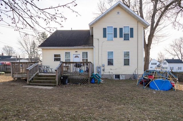 500 E 5th St, Merrill, WI 54452 - back of house featuring a wooden deck