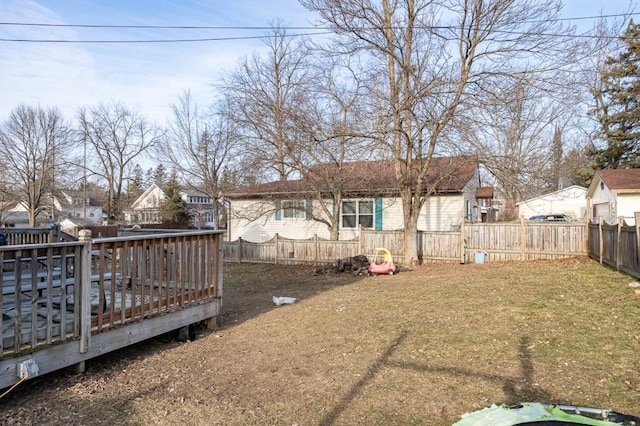 500 E 5th St, Merrill, WI 54452 - view of yard featuring a wooden deck