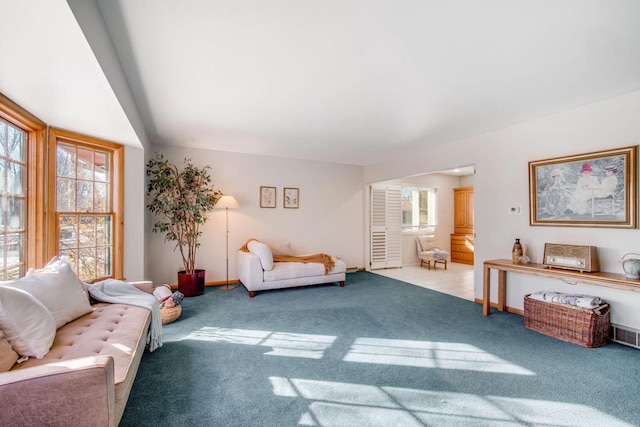 view of carpeted living room