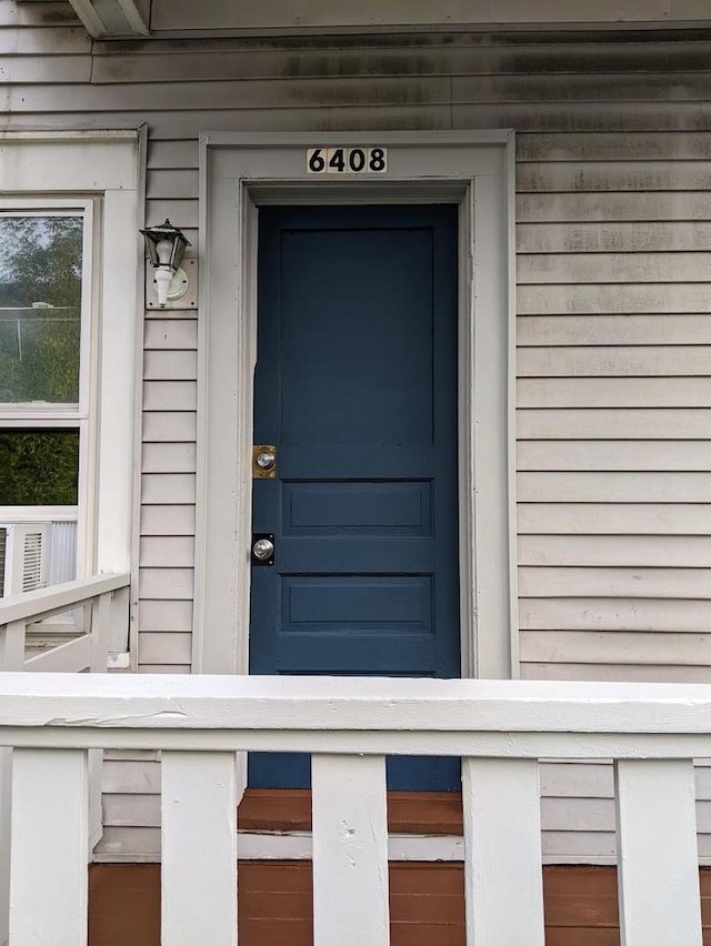 view of doorway to property