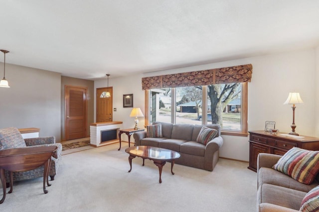 view of carpeted living room