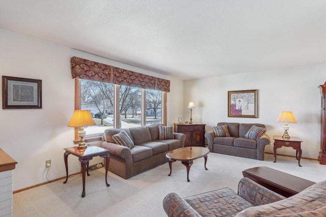 view of carpeted living room