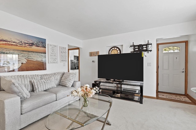 view of carpeted living room