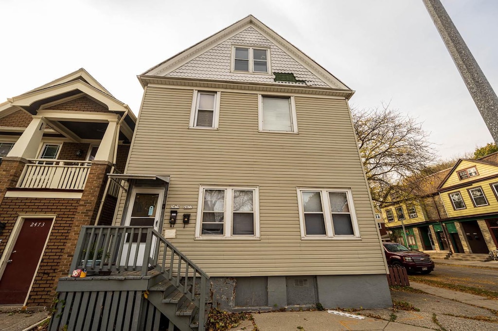 view of rear view of property