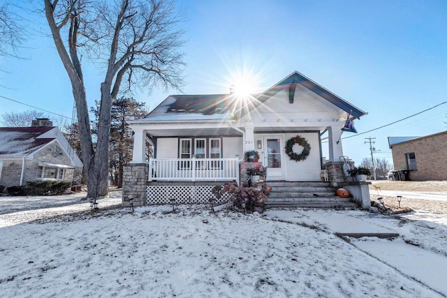 bungalow-style house with a porch