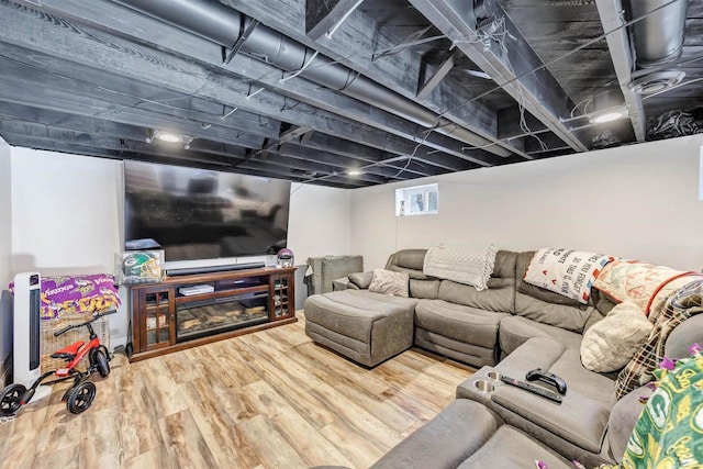 living room featuring hardwood / wood-style flooring