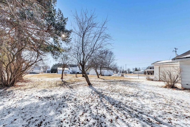 view of snowy yard