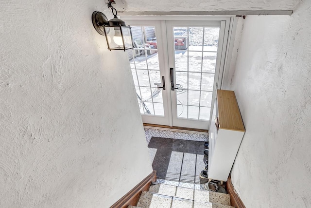 doorway to outside with french doors