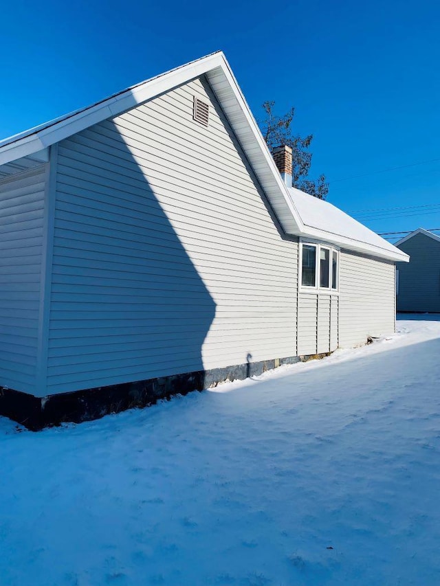 view of snowy exterior