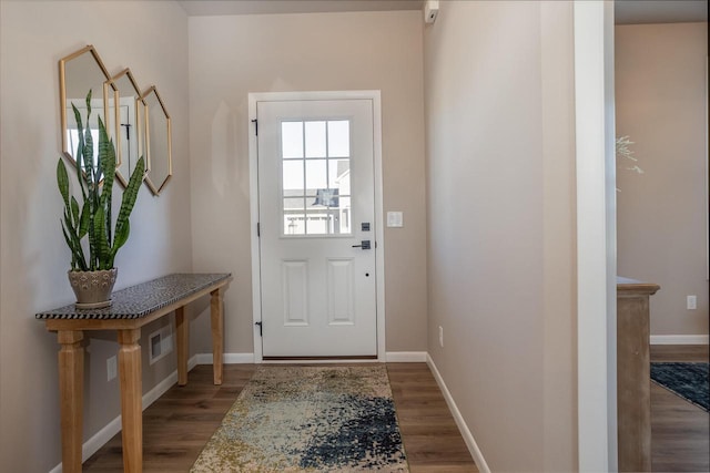 entryway featuring dark hardwood / wood-style floors