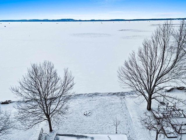 view of snowy aerial view