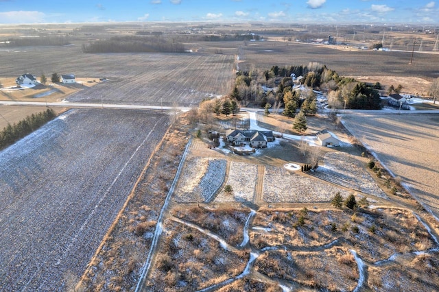 drone / aerial view featuring a rural view