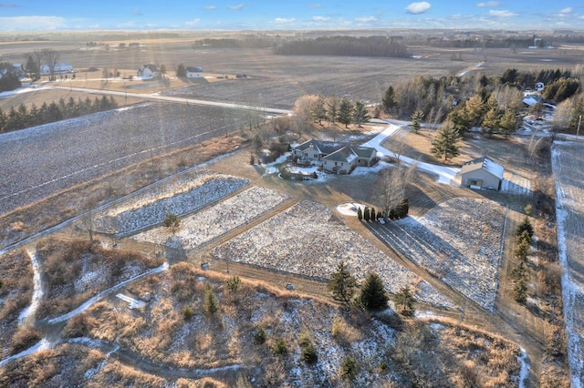 drone / aerial view featuring a rural view