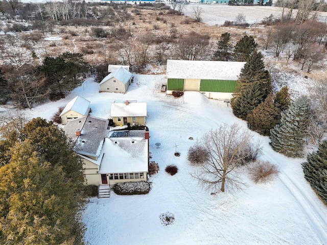 view of snowy aerial view