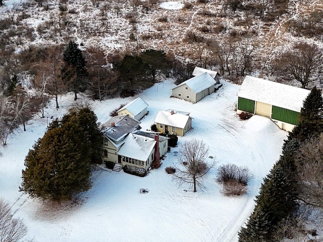 view of snowy aerial view