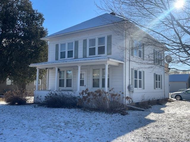202 W State St, Bonduel, WI 54107 - view of side of property featuring a porch