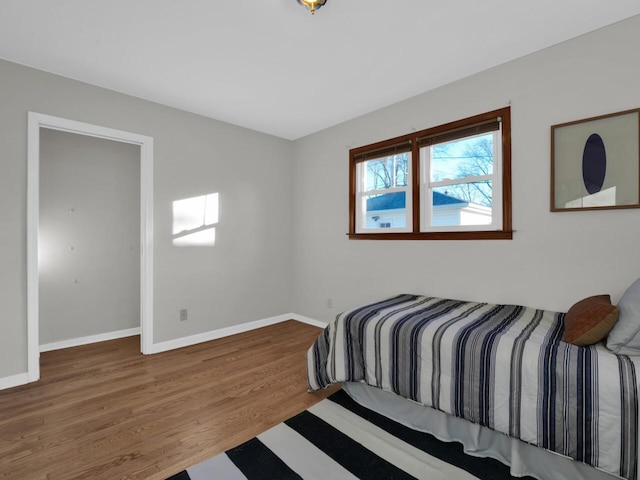 bedroom featuring hardwood / wood-style floors