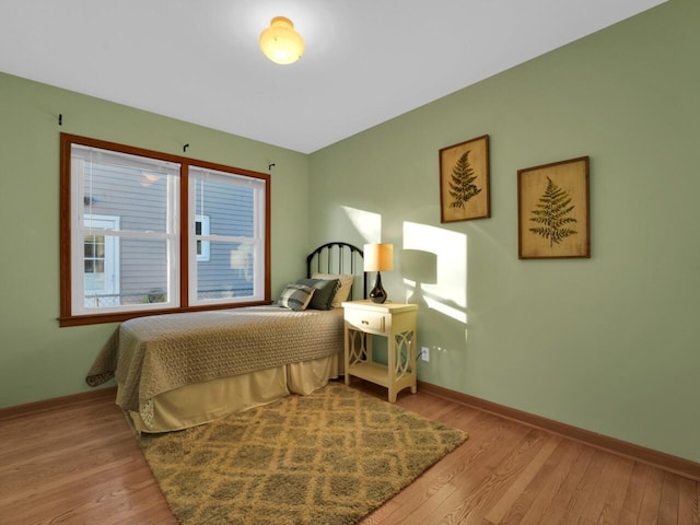 bedroom featuring light hardwood / wood-style flooring