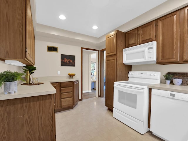 kitchen with white appliances